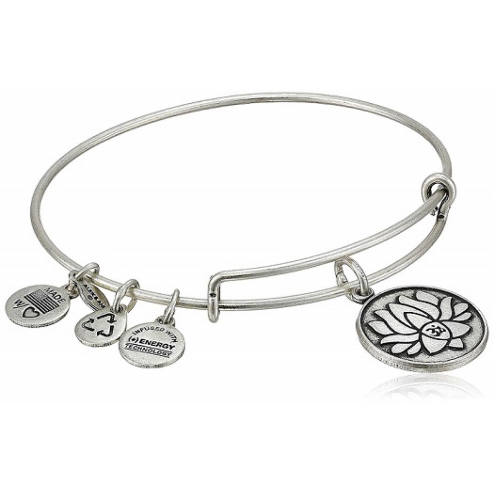 NIB Alex & Ani Bangle Bar Lotus Peace Petals Bracelet